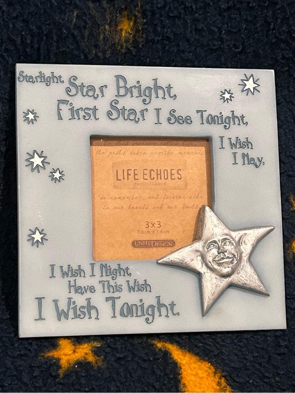 Y2K VTG Celestial Star Bright Picture Frame Whimsigoth Fairycore Shelf Decor